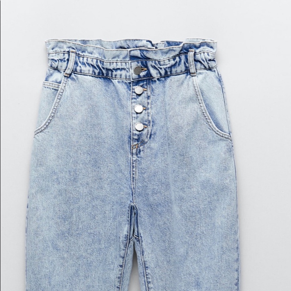 BUTTONED BAGGY JEANS zara size 4